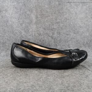 Faded Glory Shoes Womens 9 Ballet Flats Comfort Memory Foam Black Slip On Casual